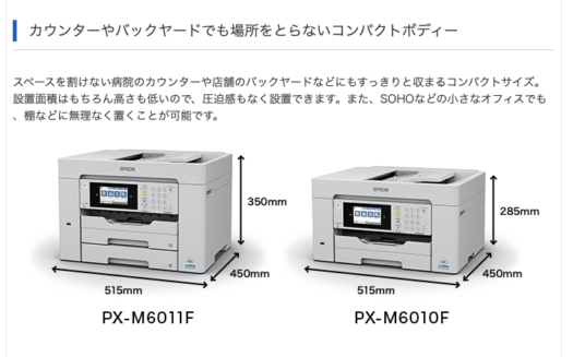 PX-M6011F 設置面積