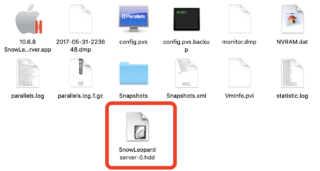 Parallels Desktop のHDD のイメージファイル